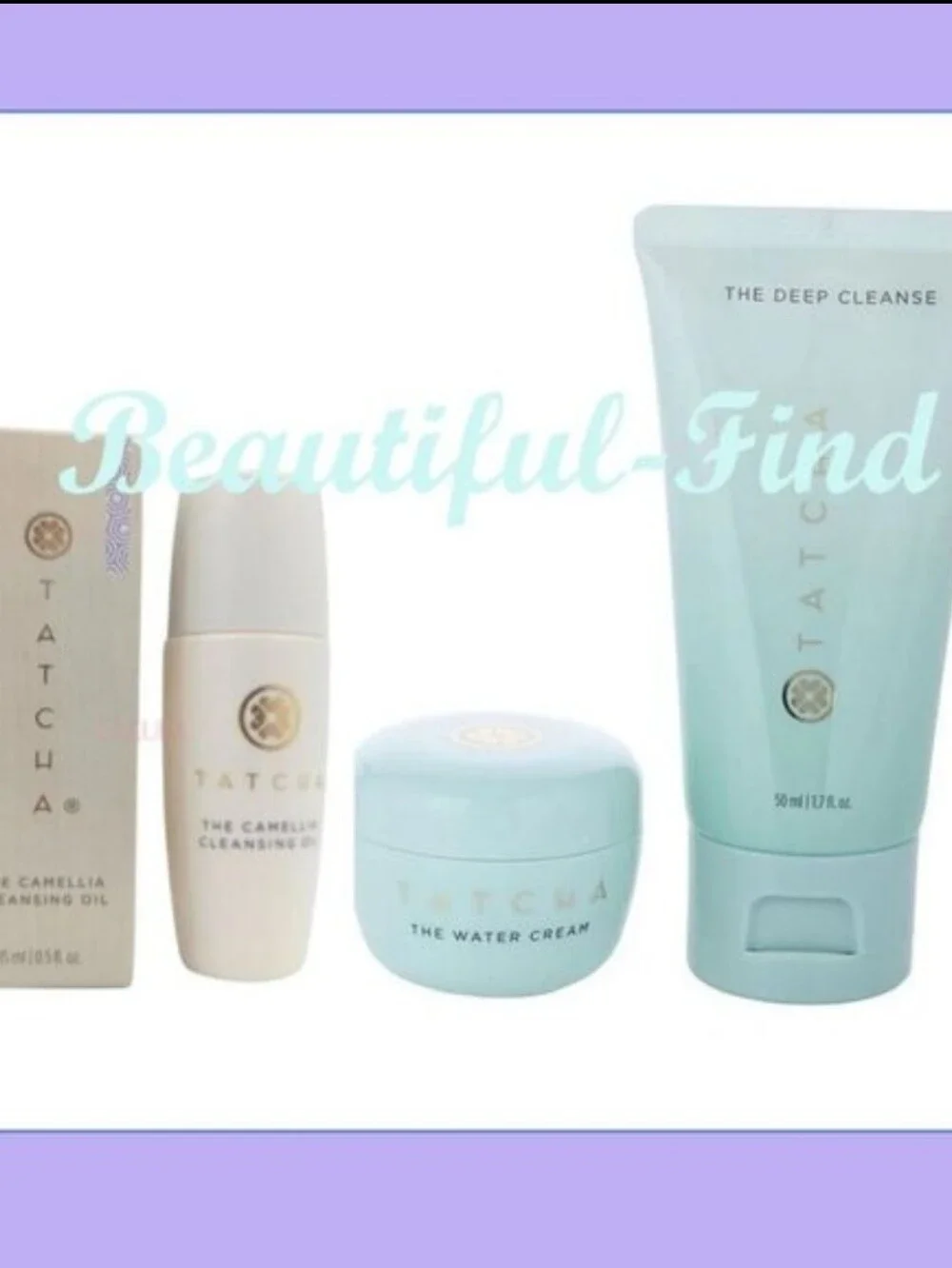 Tatcha Water Cream Matcha Deep Cleanse with Oil Cleanser Travel Set
